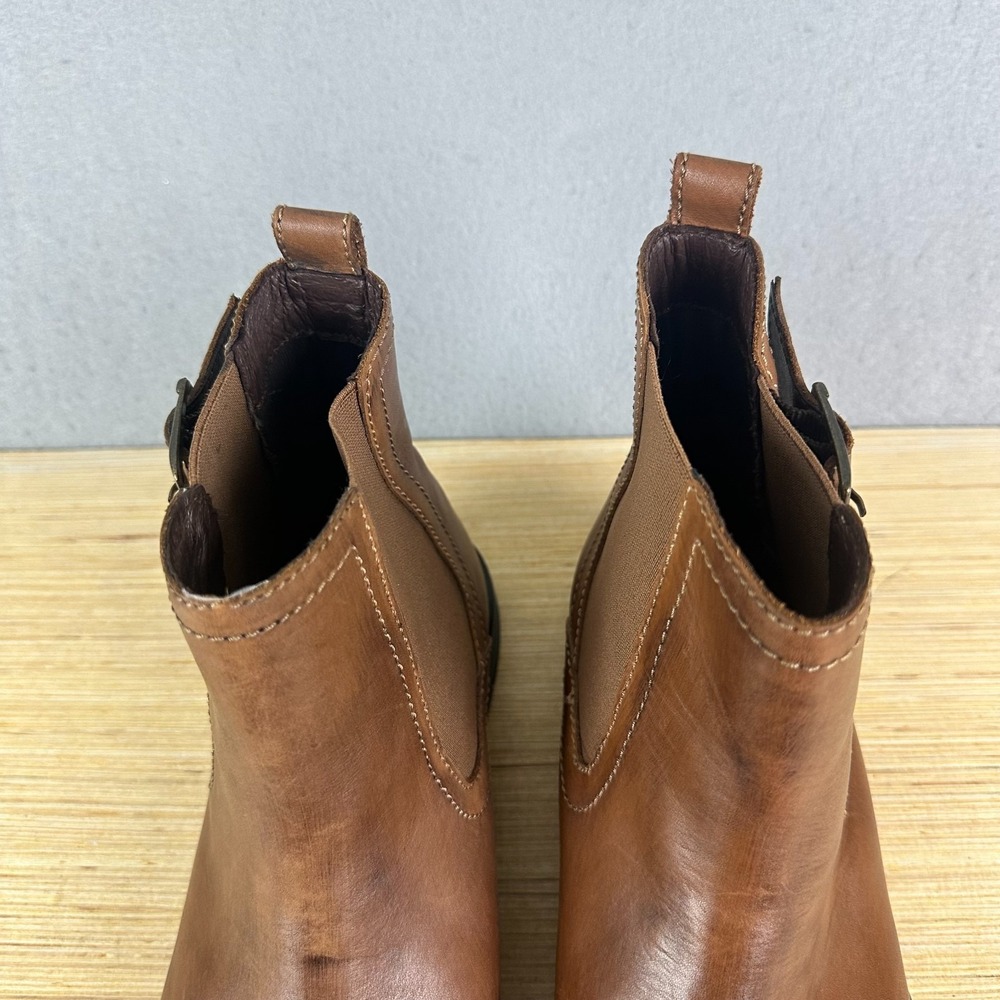 ROAN Mens Cynan Genuine Leather Ankle Boots 11 strap brown EU 44 - Picture 3 of 10